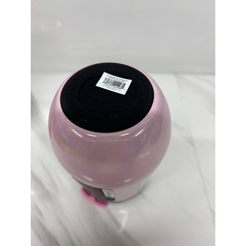 BruMate Uncork'd XL Wine Tumbler 14oz Glitter Pink BevLock Leak Proof Lid NEW - Picture 9 of 10